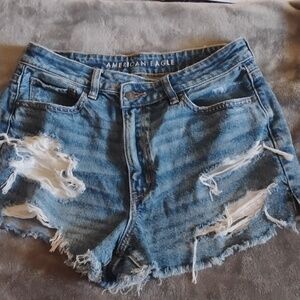 American Eagle Outfitters Distressed Cutoff Denim Shorts  Size 8